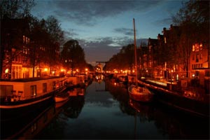 Canal in Jordaan neighborhood, Amsterdam