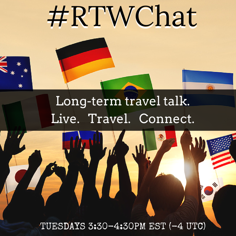 #rtwchat, twitter, bootsnall, social media, twitter chat, long term travel chat, rtwtravel, traveltips, around the world travel talk, travel talk on twitter