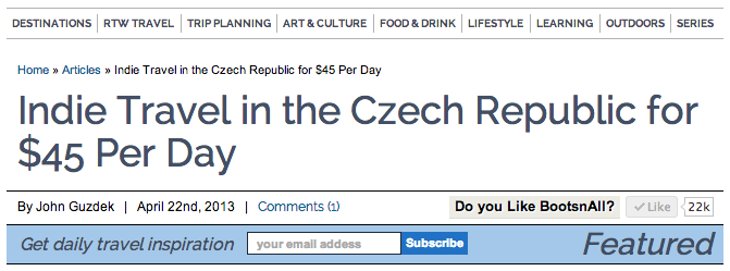 Czech Republic on $45 Per Day