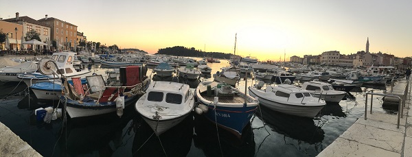 I just got back from a trip to Croatia and Slovenia. This is a panorama shot from Rovinj, Croatia. Rovinj is on the Istrian Peninsula, close to Italy and we ate some really great meals and drank some great while we were in that area. I would highly recommend renting a car to travel in Croatia so that you are able to experience places like Rovinj and Motovun (also on the Istrian Peninsula), which are a little more off the beaten path.