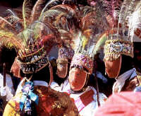 Hand-made masks in the parades