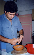 Claudio cooking Ucelli