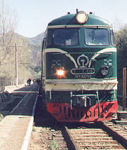 Chinese engine of the Trans-Siberian