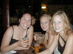 Jen and her German friends, pre-table dancing