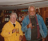 Ruth and Allano at the Yacht Club bar
