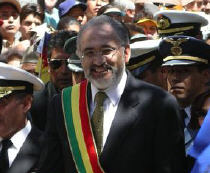 The Bolivian President, Carlos Mesa