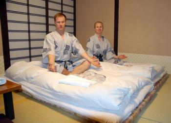 The Ryokan Kangetsu and traditional bathrobes