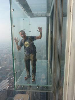 A glass box on the 110th floor had more legroom!