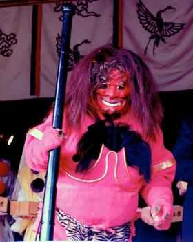 Setsubun Devils are distinguishable by their horns and fetching tiger pants
