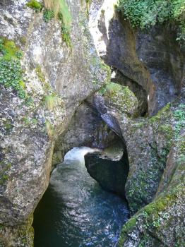 River flowing into Devil's Throat Cave, Trigrad