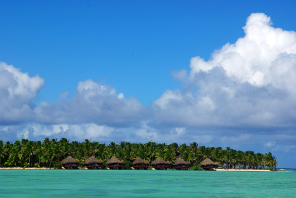 The Aitutaki Resort from the Lagoon