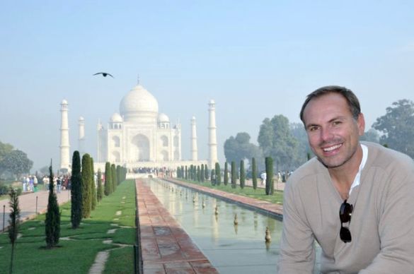 Johnny at the Taj Mahal
