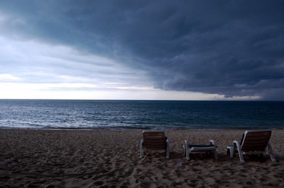 Storm on the beach