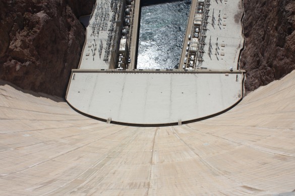 Standing at the edge of the Hoover Dam