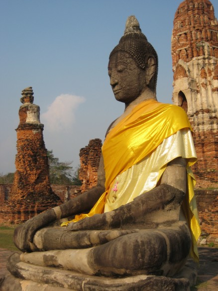 Seated Buddha, Buddhism has deeply influenced Thai culture.