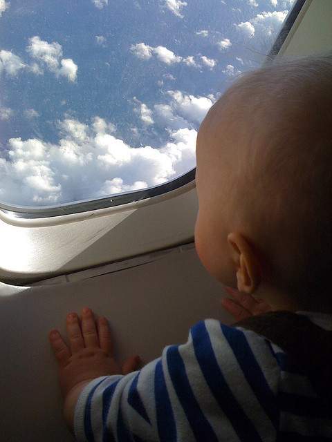 baby on airplane