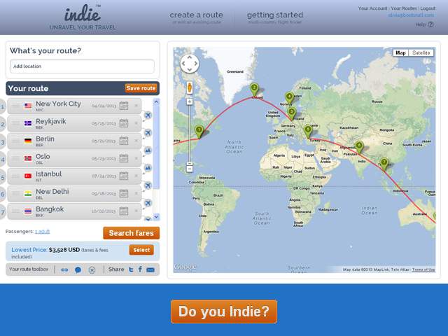 Indie Multi-country Flight Finder