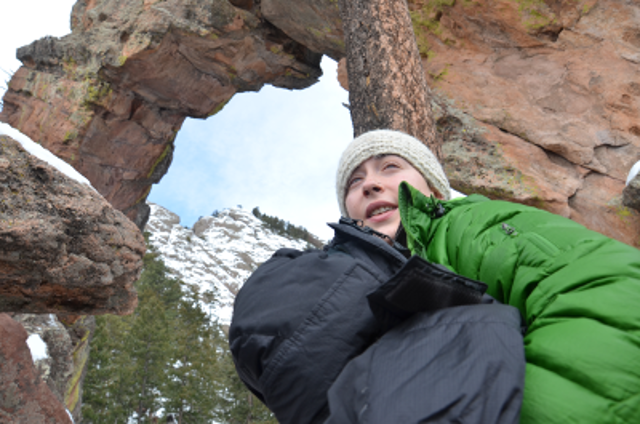 Hiking to the arch