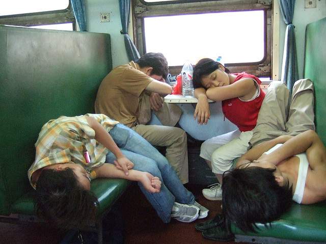 Chinese train, hard-seat class