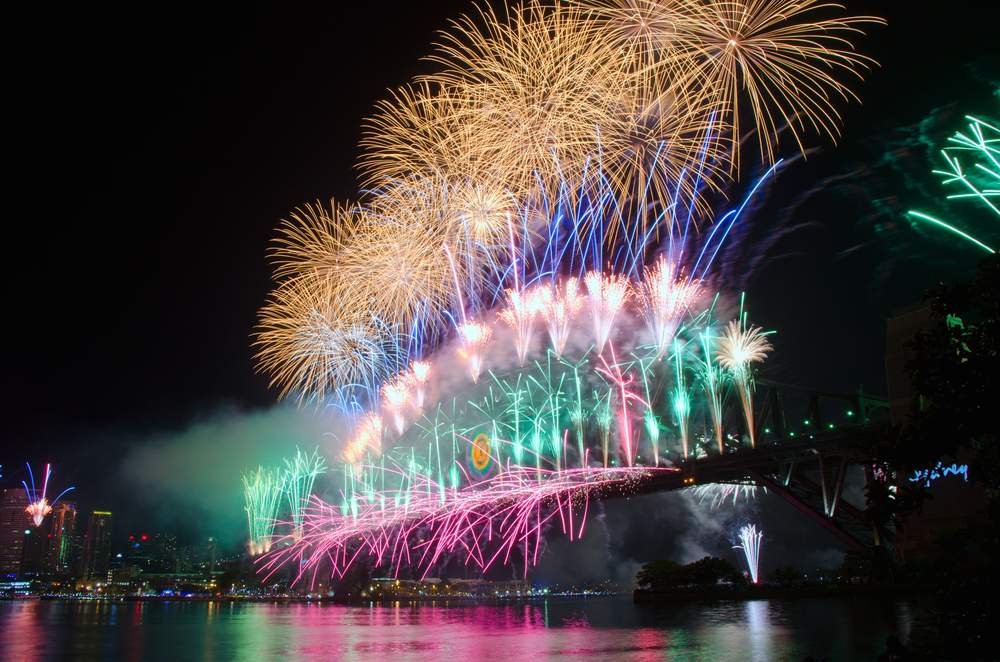 Fireworks at a Festival in Australia