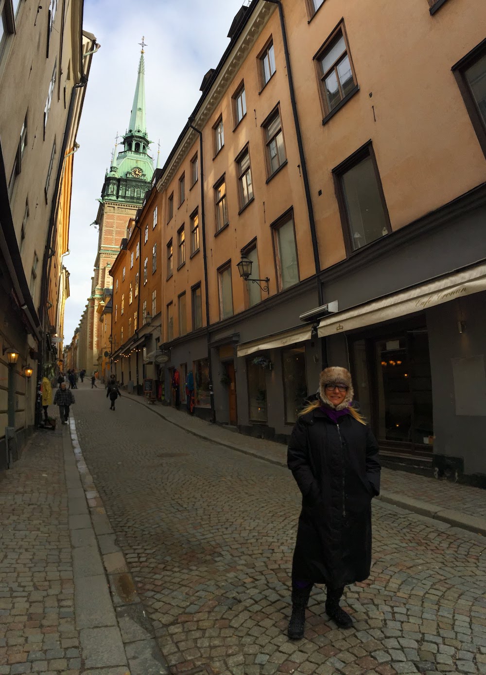 Liz in old town Stockholm